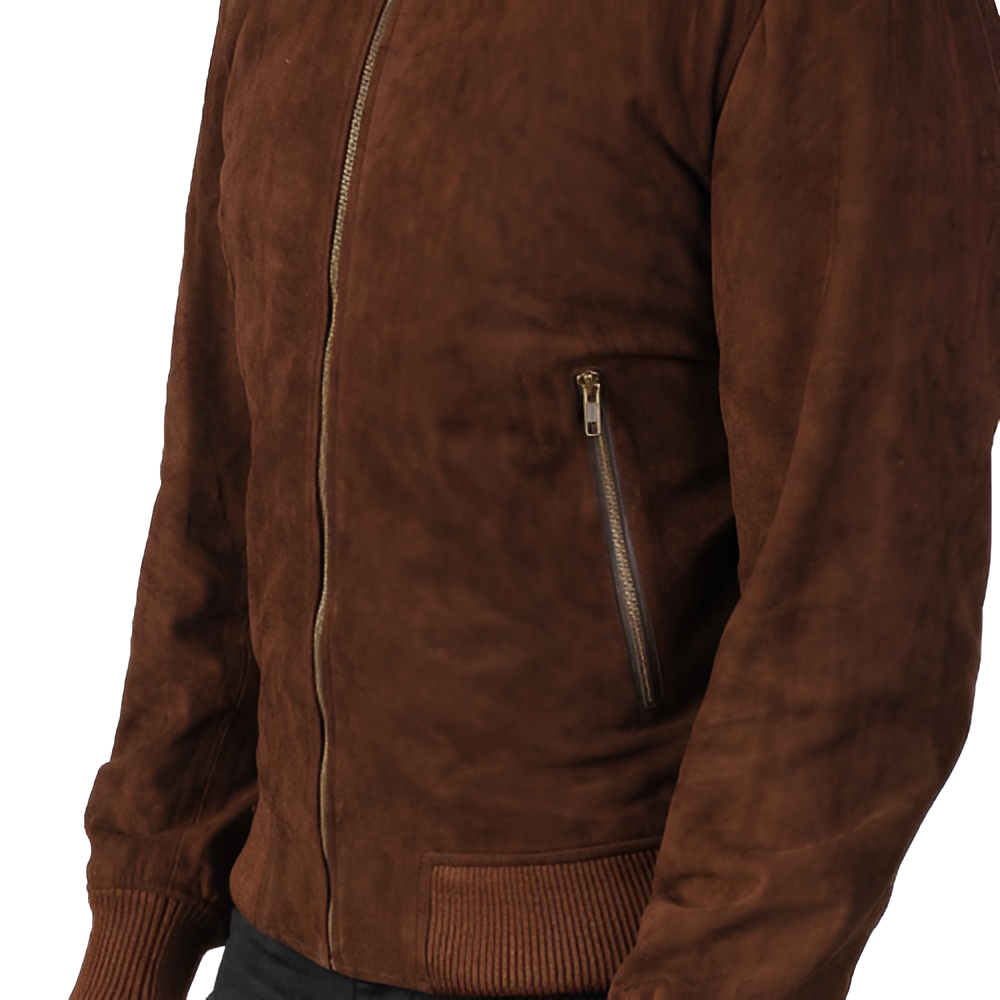 Suede Bomber Jacket