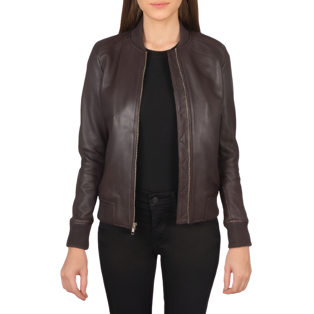 Women's Bomber Leather Jacket