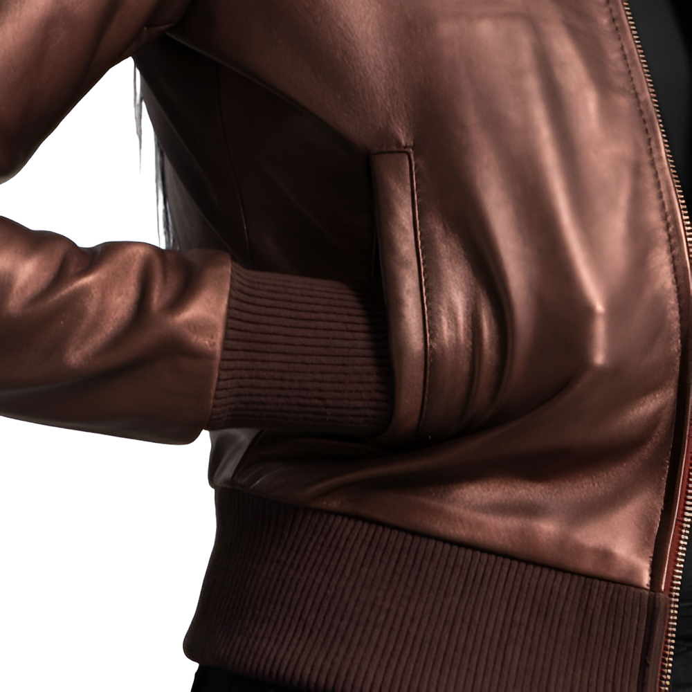 Women's Brown Bomber Jacket
