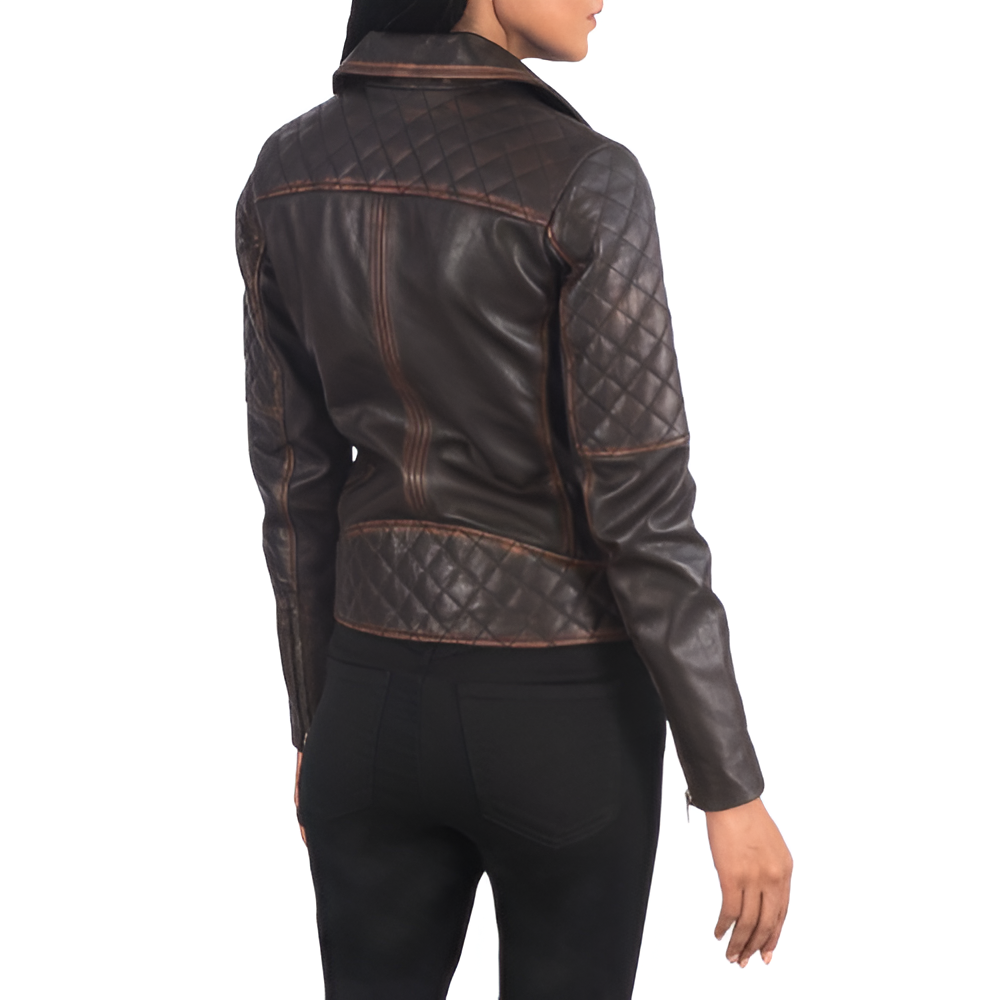 Women's Quilted Leather Jacket
