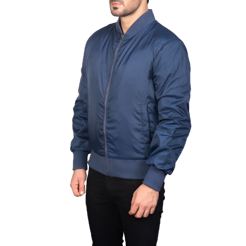 Men's Navy Blue Bomber Jacket