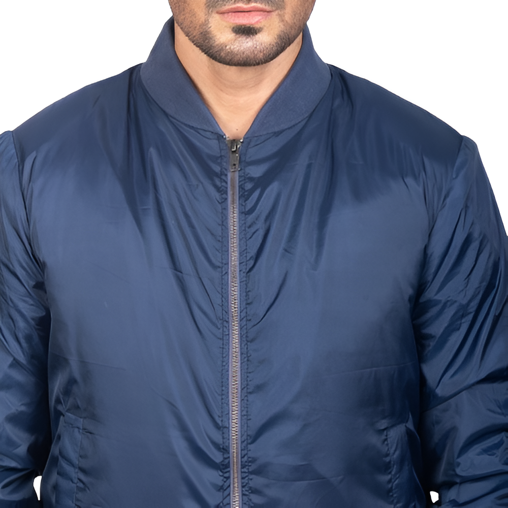 Men's Navy Blue Bomber Jacket