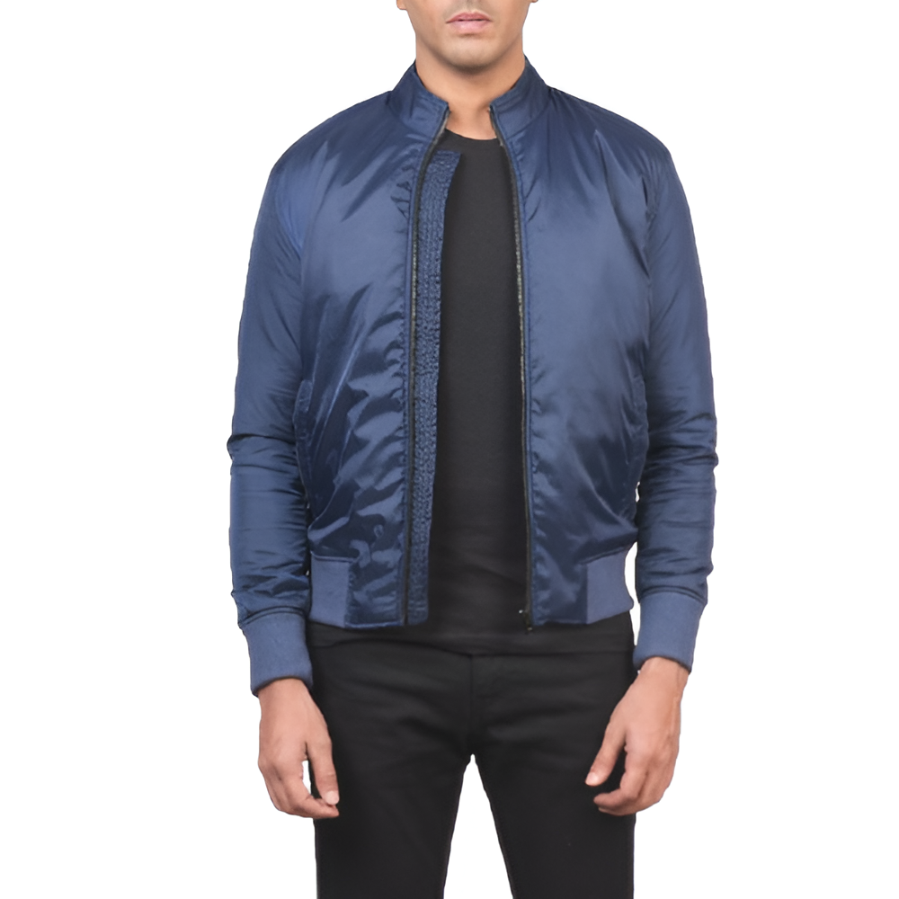 Men's Navy Blue Bomber Jacket