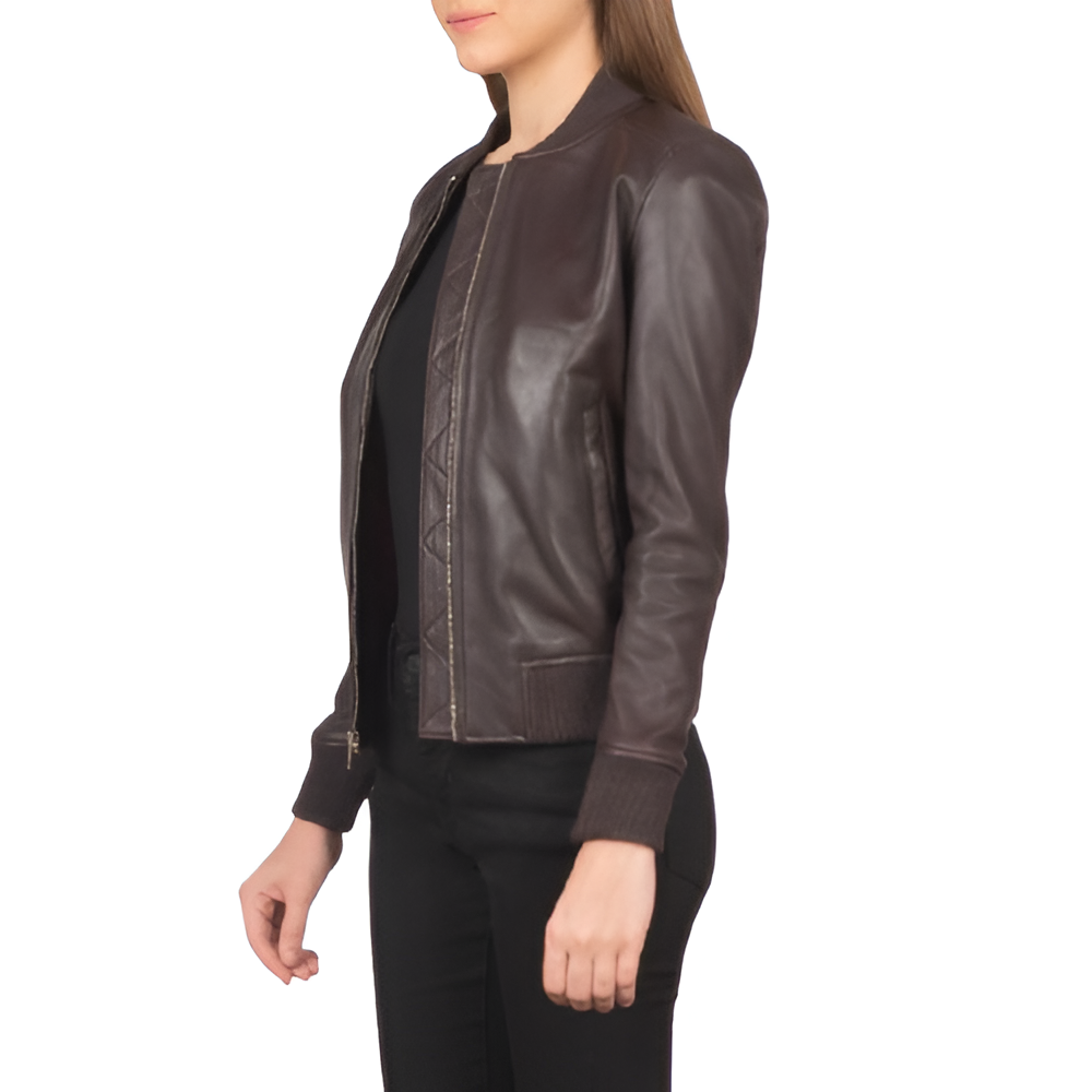 Women's Bomber Leather Jacket