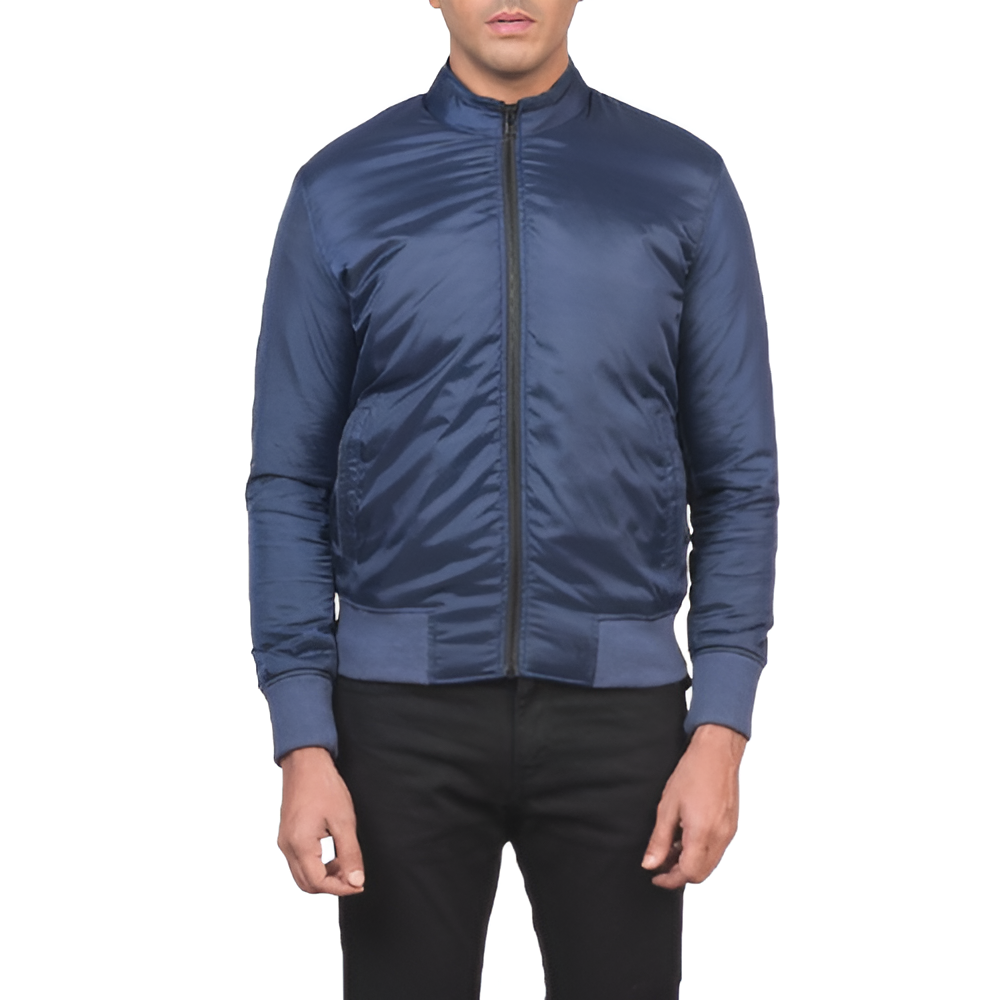 Men's Navy Blue Bomber Jacket