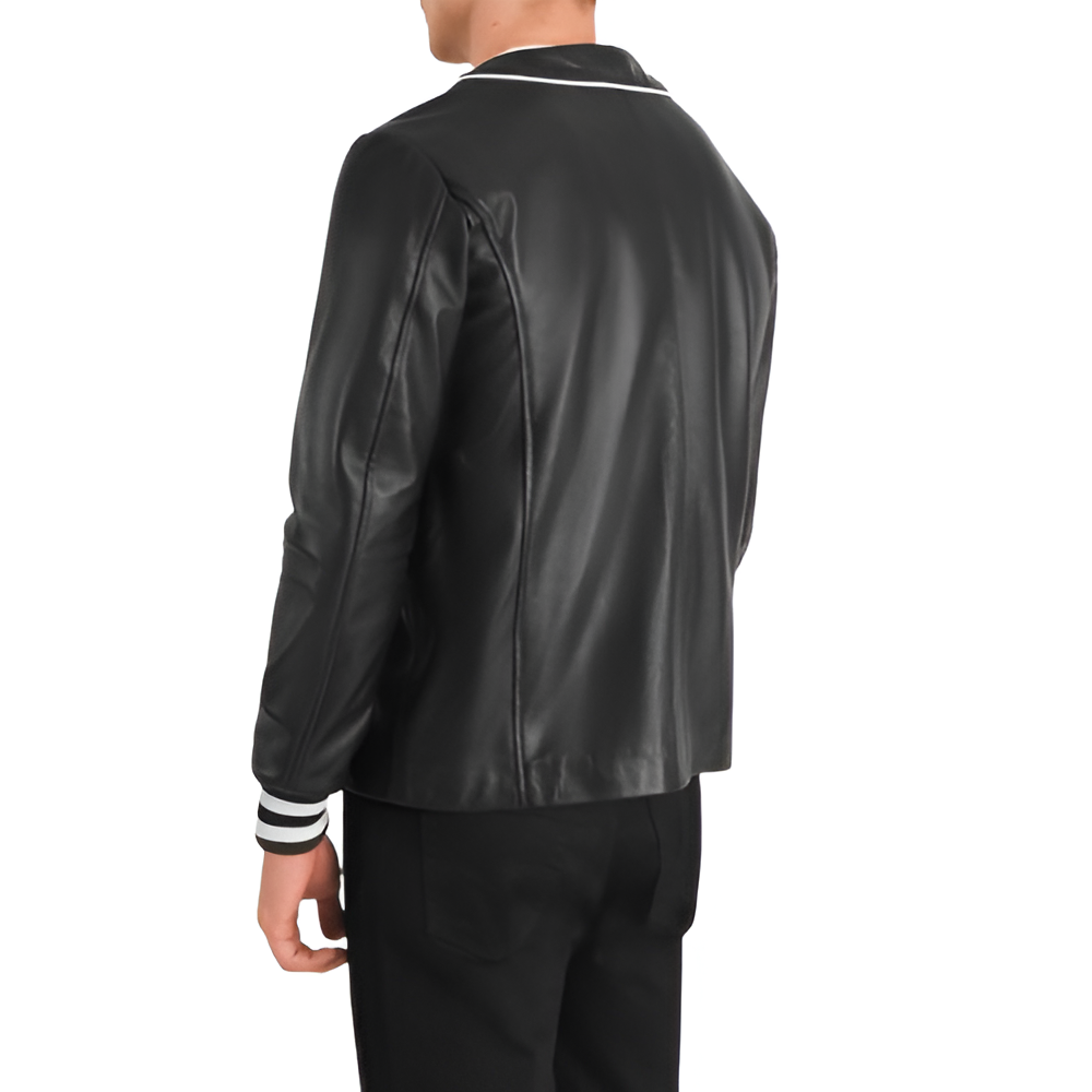 Men's Classic Black Bomber Jacket