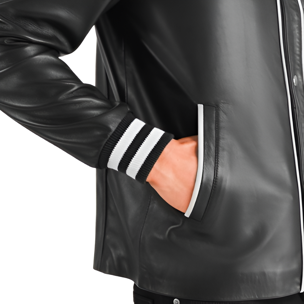 Men's Classic Black Bomber Jacket