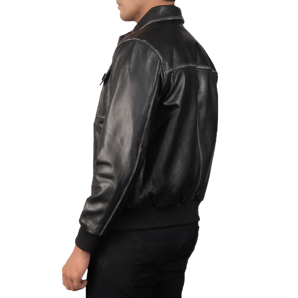 Men's Black Leather Jacket