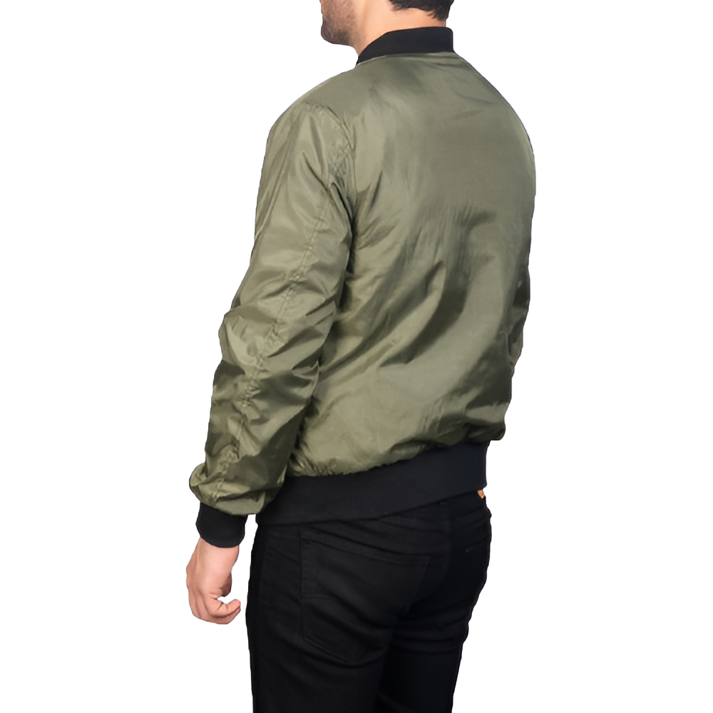 Men's Olive Green Bomber Jacket