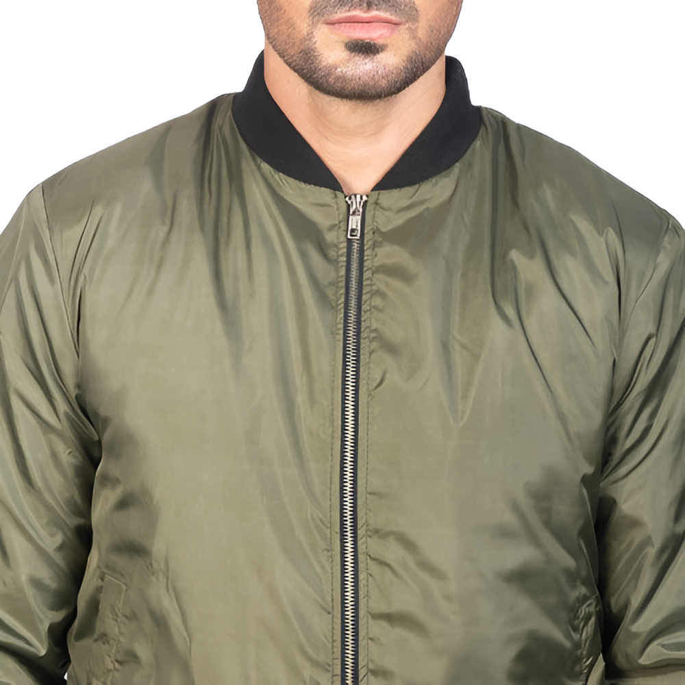 Men's Olive Green Bomber Jacket