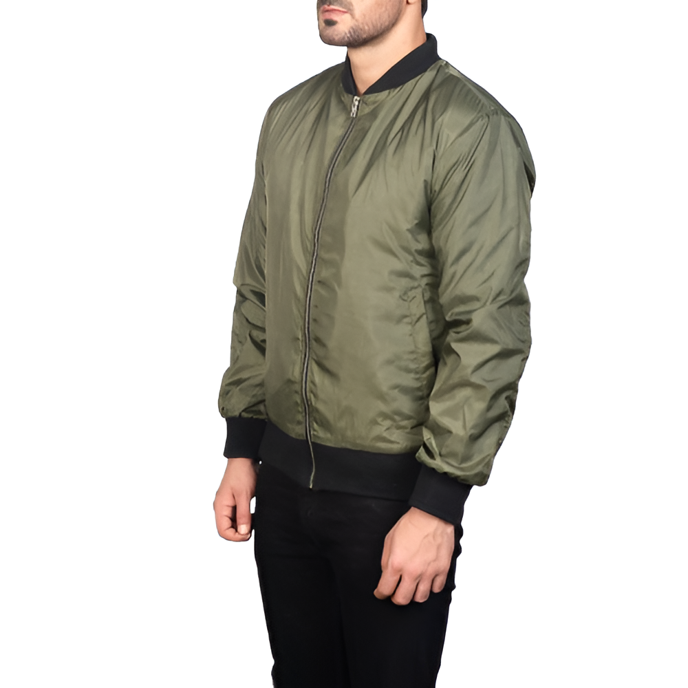 Men's Olive Green Bomber Jacket