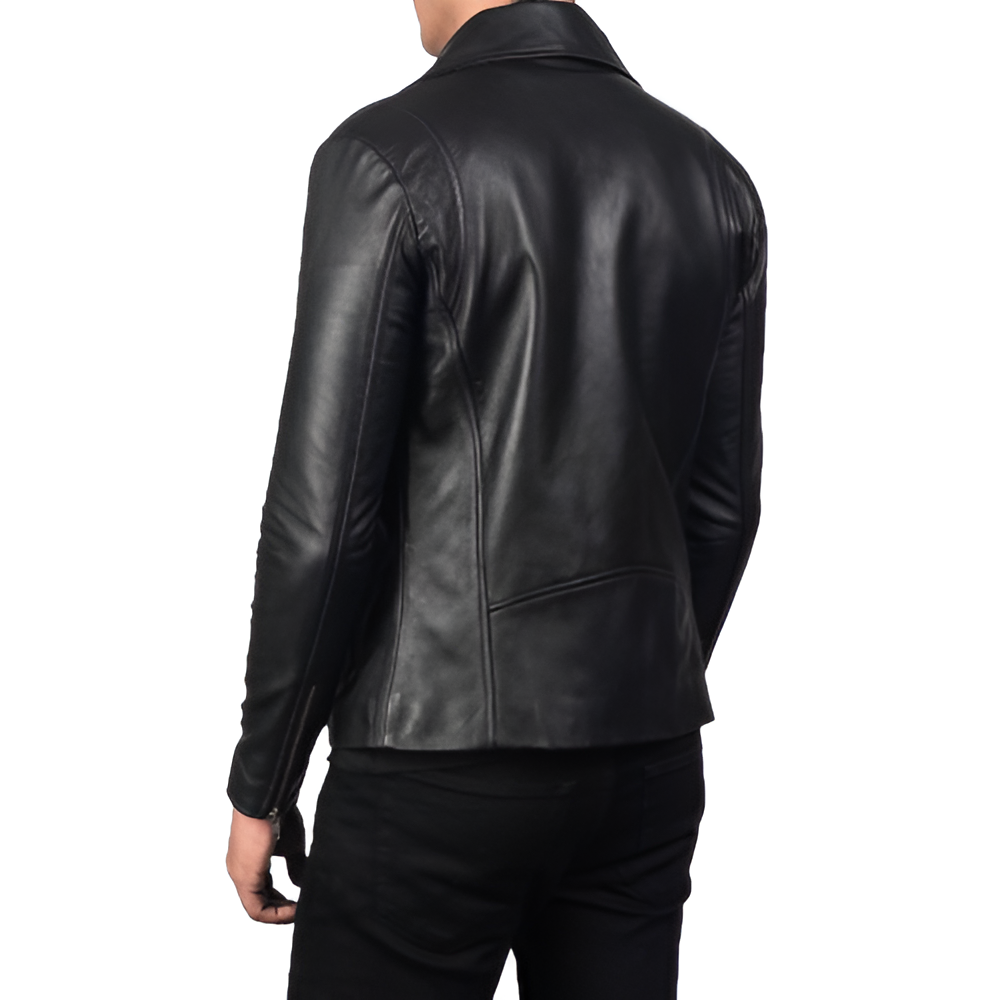 Men's Black Moto Leather Jacket