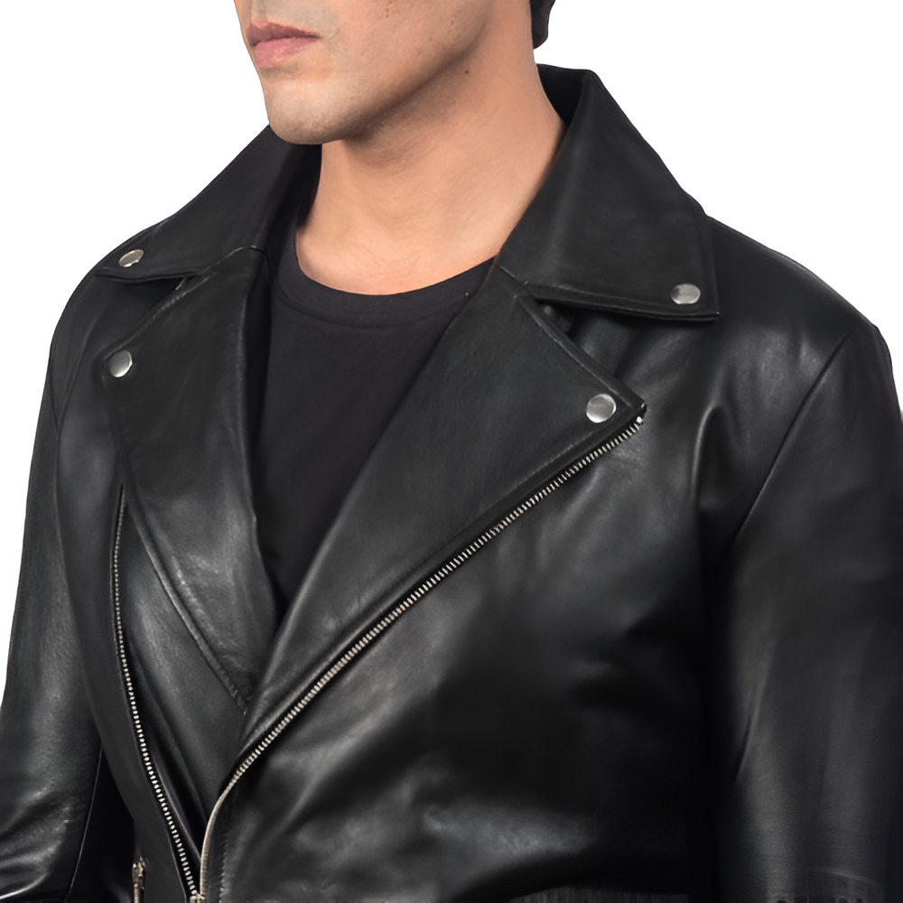 Men's Black Moto Leather Jacket