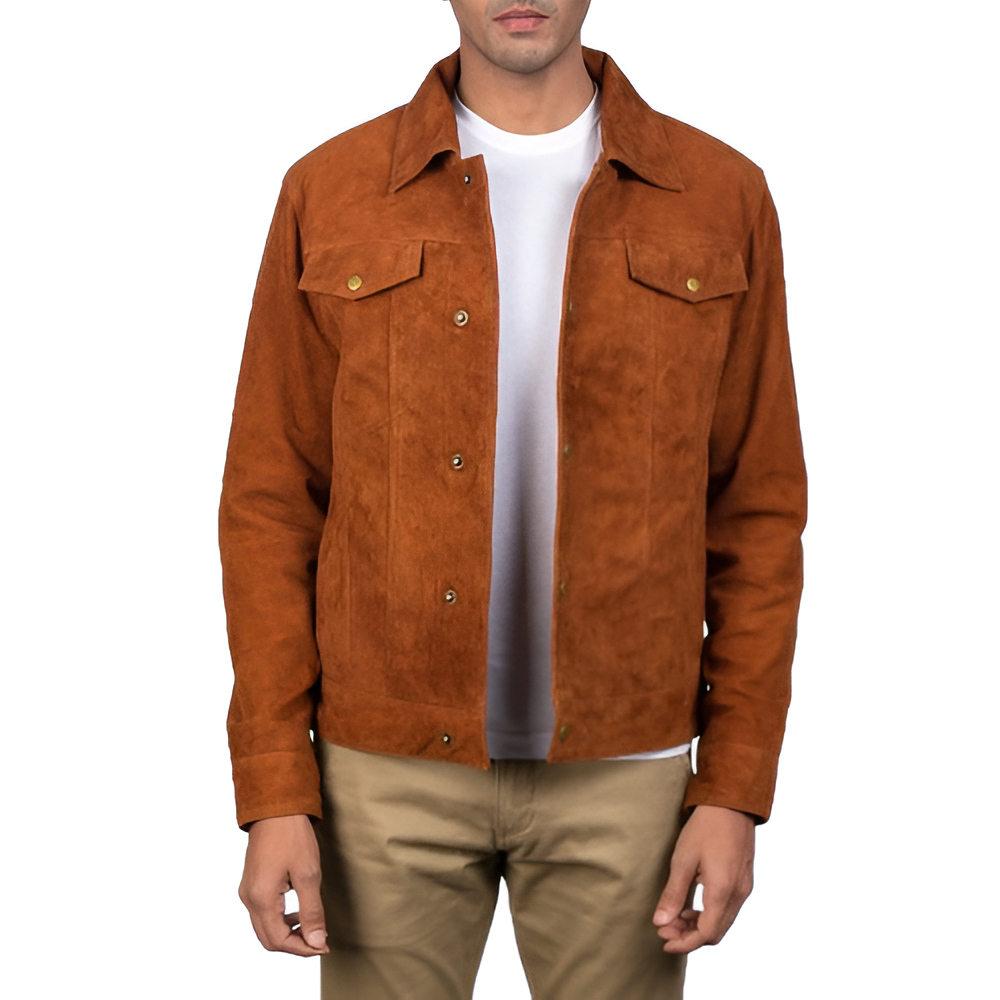 Men's Suede Trucker Jacket