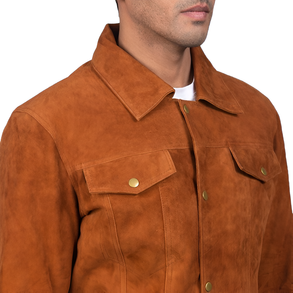 Men's Suede Trucker Jacket