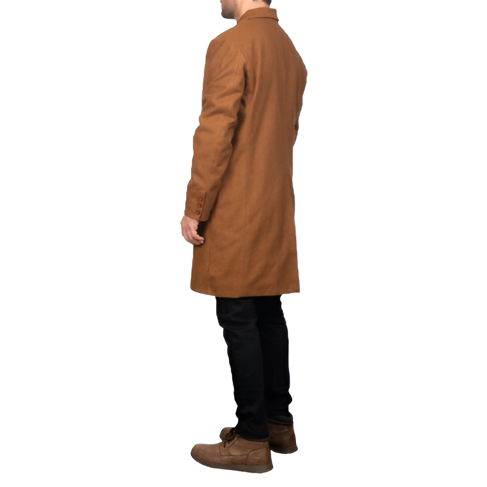 Brown Double-Breasted Overcoat