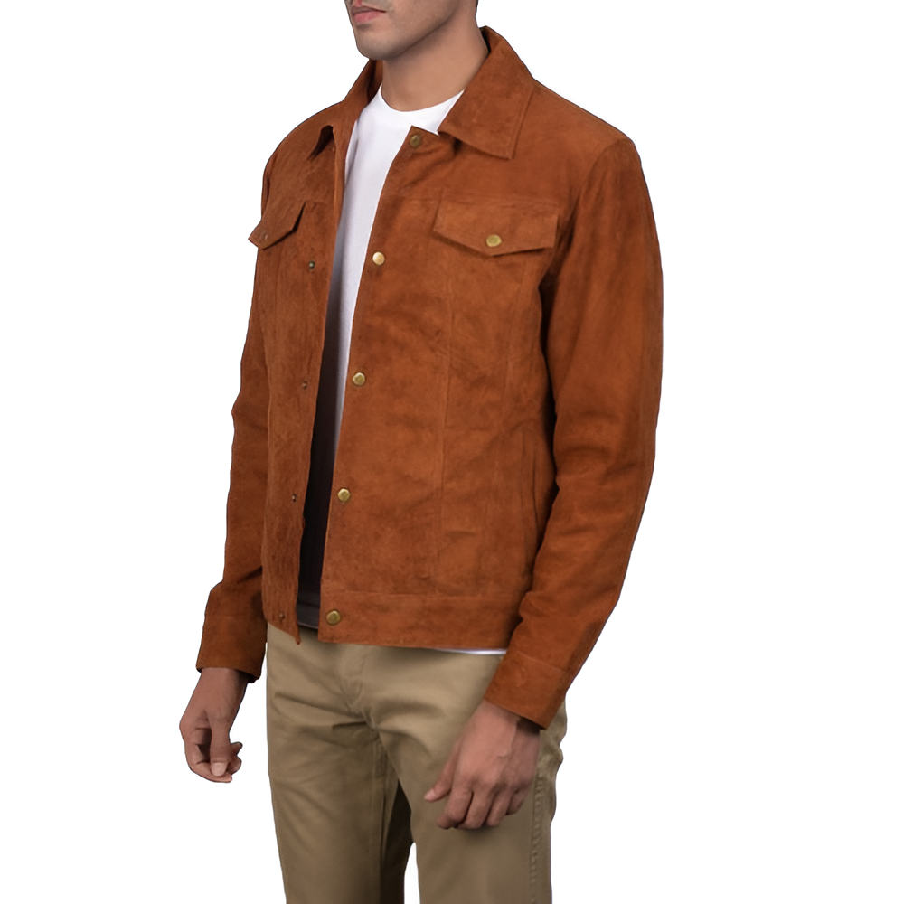 Men's Suede Trucker Jacket