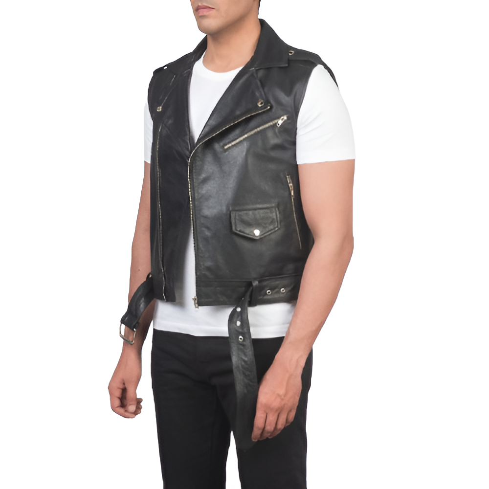 Men's Biker Leather Vest