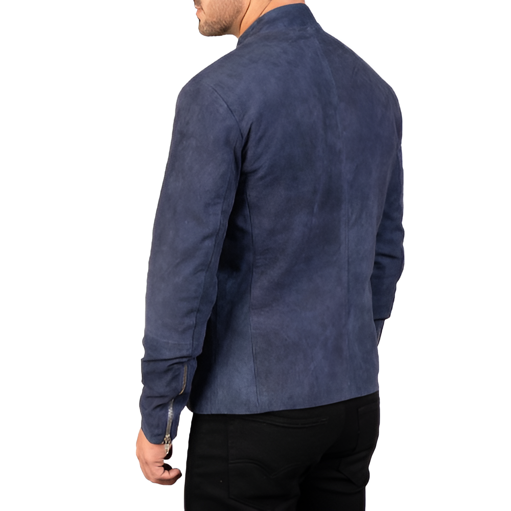 Men's Blue Suede Jacket