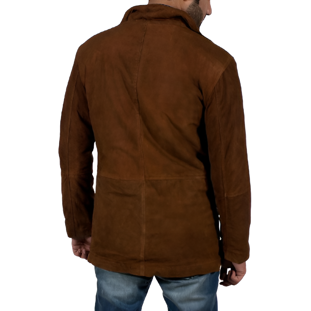 Men's Brown Suede Winter Jacket