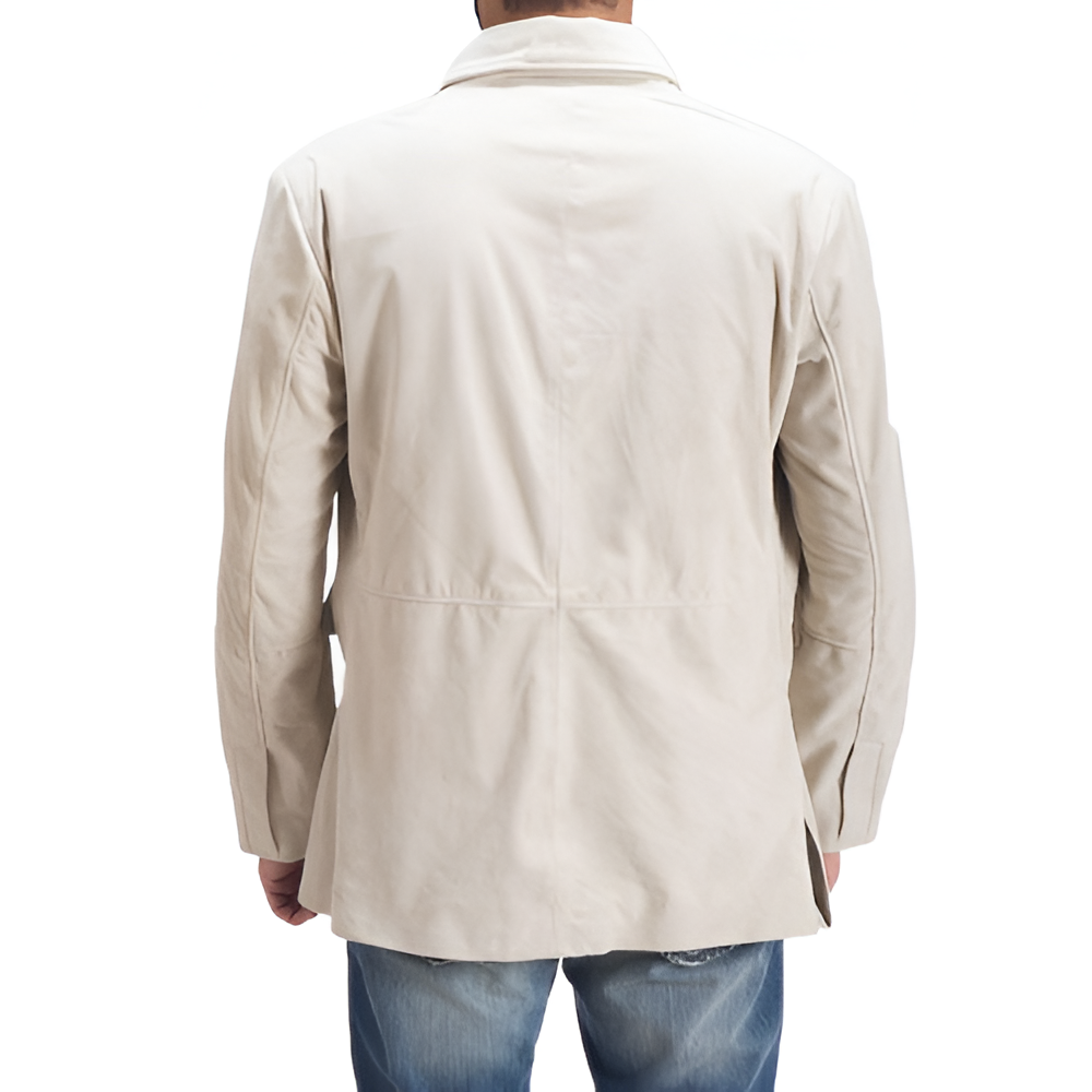 Men's Beige Suede Blazer