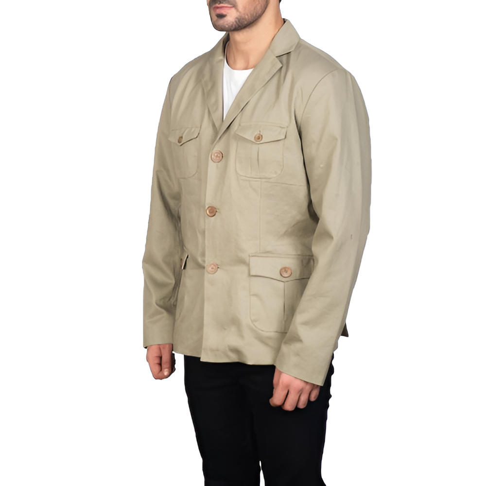 Men's Khaki Safari Blazer