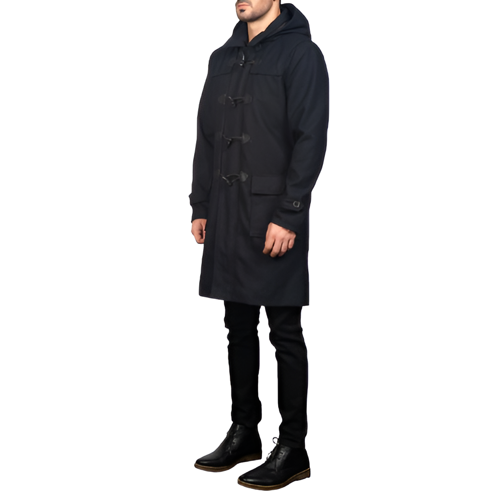 Men's Black Duffle Coat