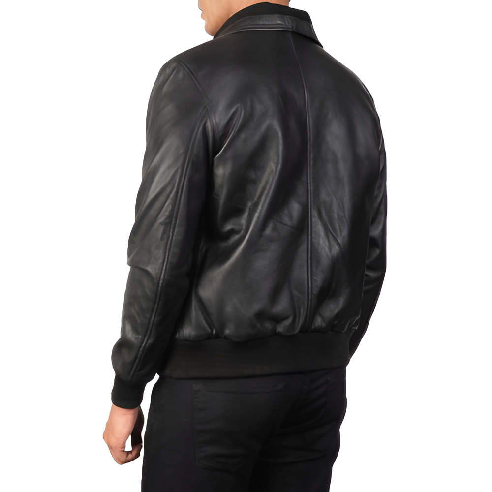 Premium Leather Bomber Jacket