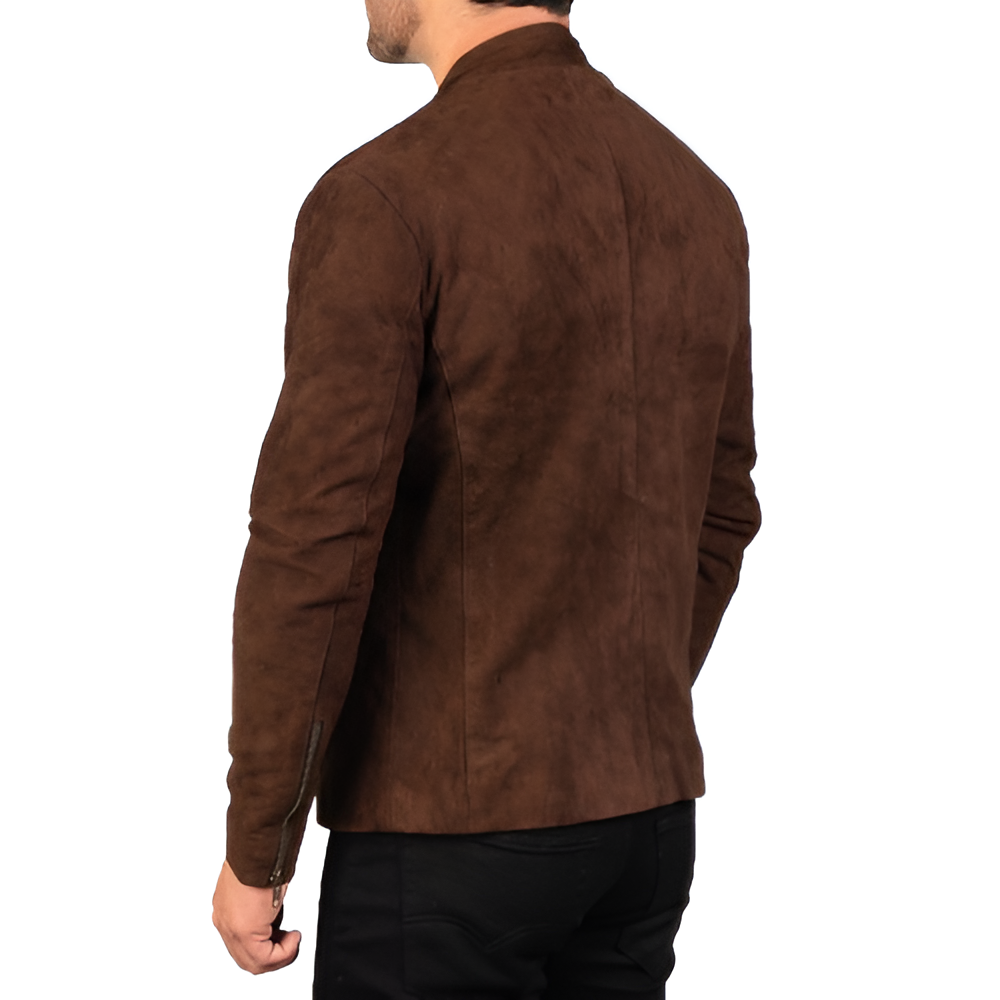Men's Brown Suede Leather Jacket