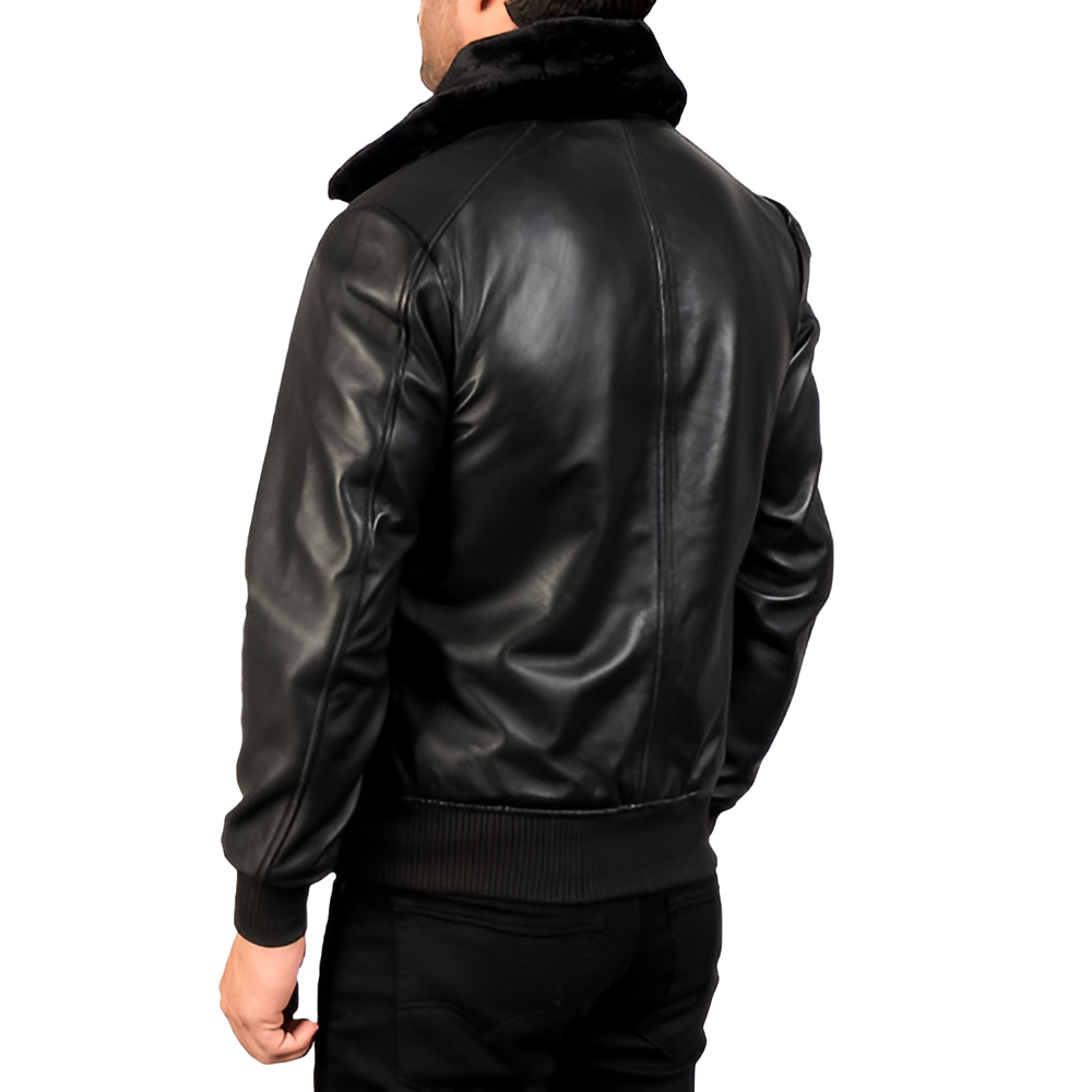 Premium Leather Aviator Jacket