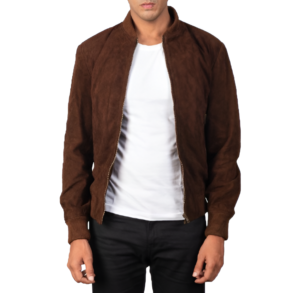 Suede Bomber Jacket
