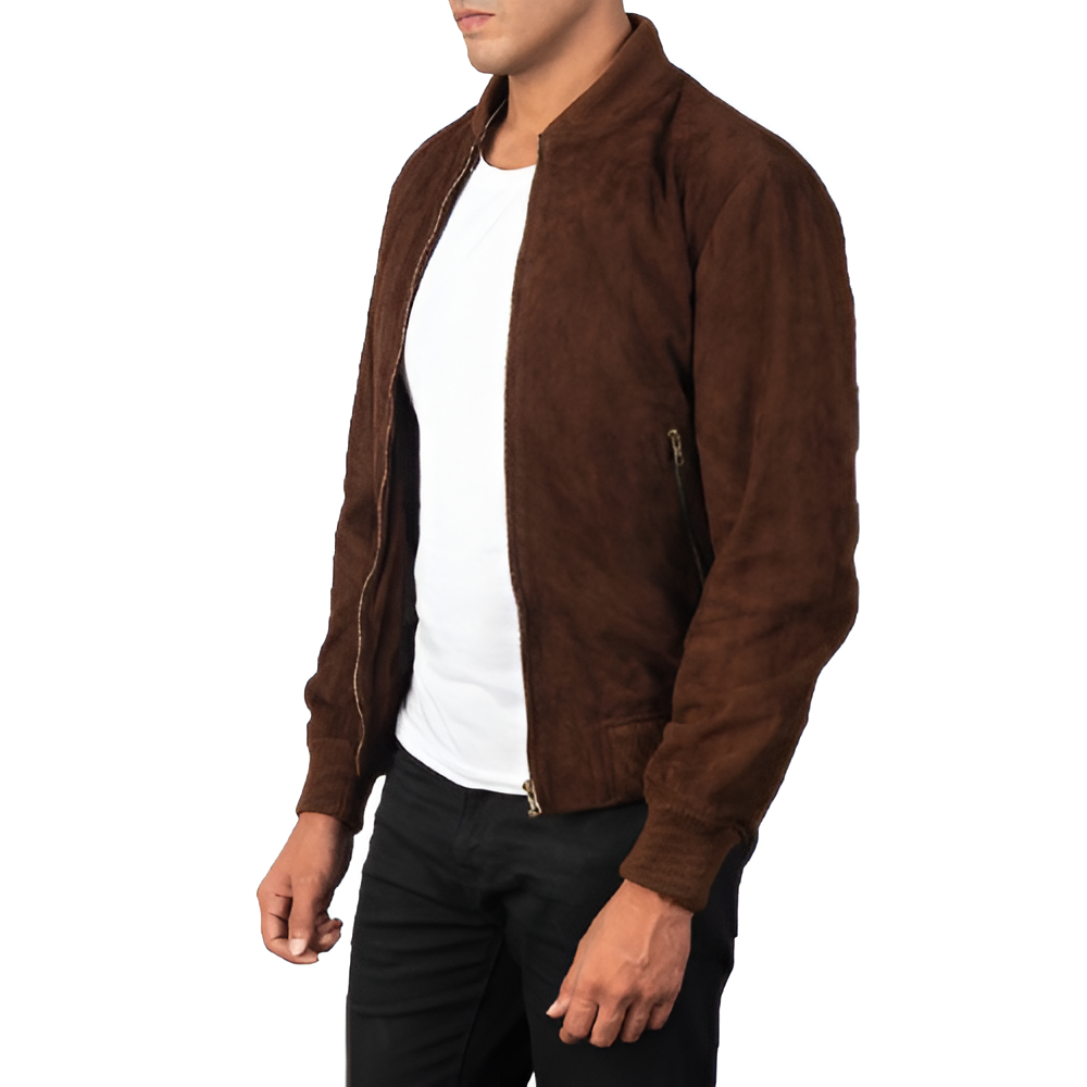 Suede Bomber Jacket
