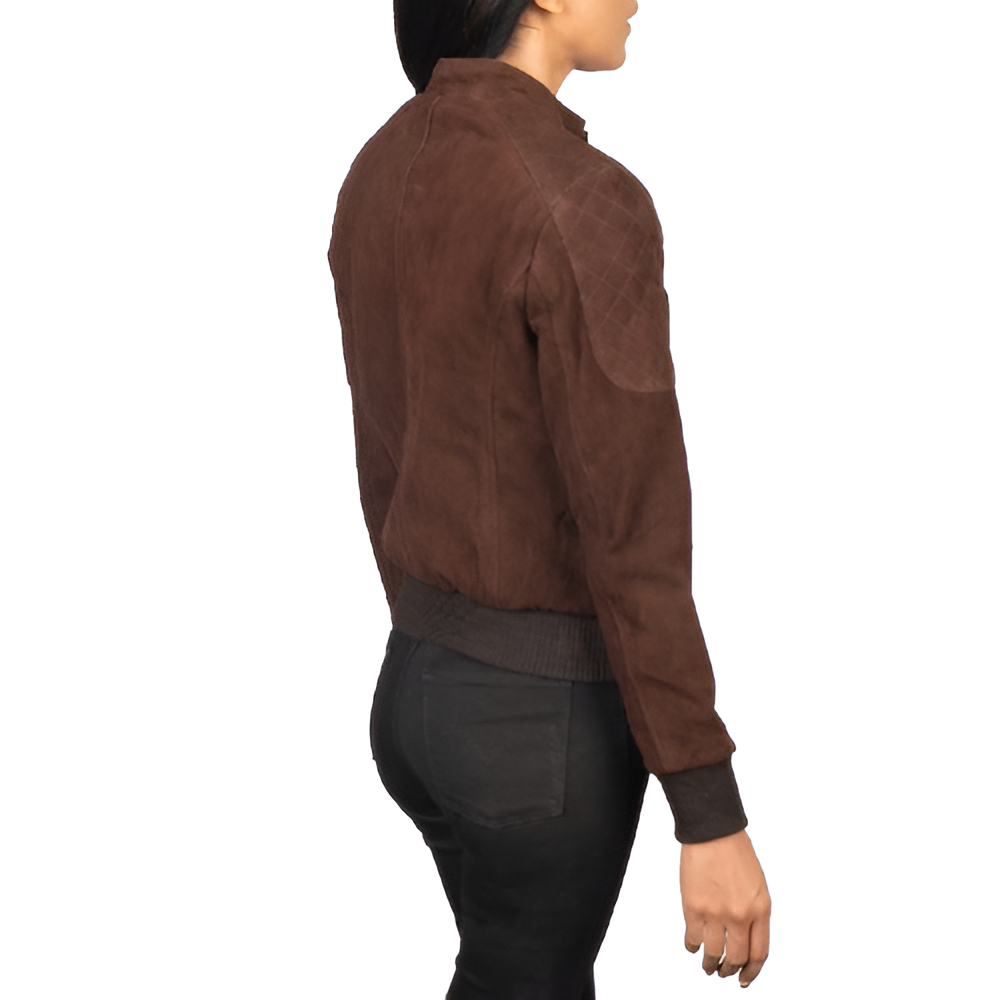 Women's Brown Suede Moto Jacket