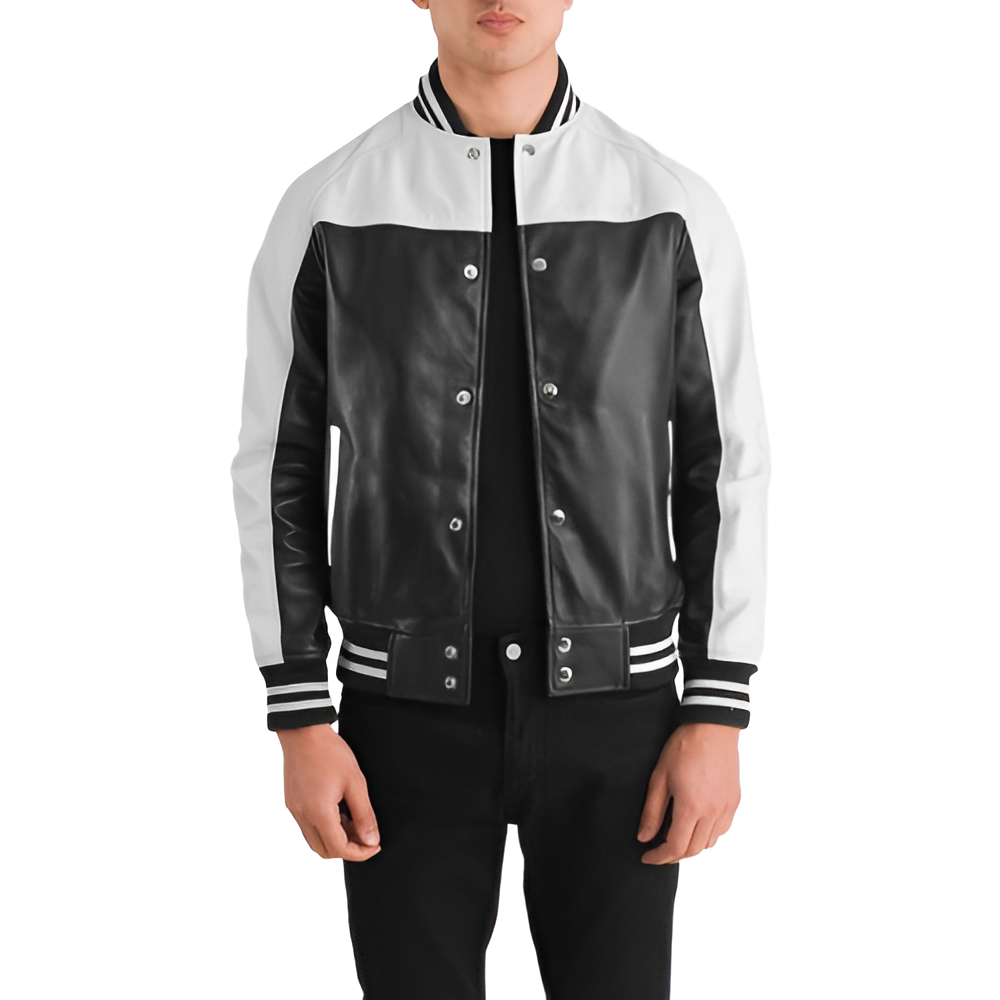 Colorblock varsity jacket