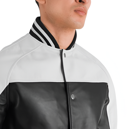 Colorblock varsity jacket