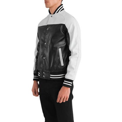 Colorblock varsity jacket