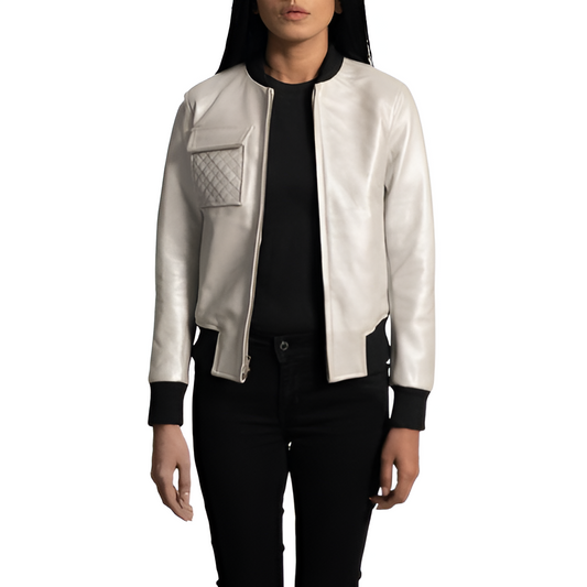 Women's Quilted Pocket Bomber Jacket