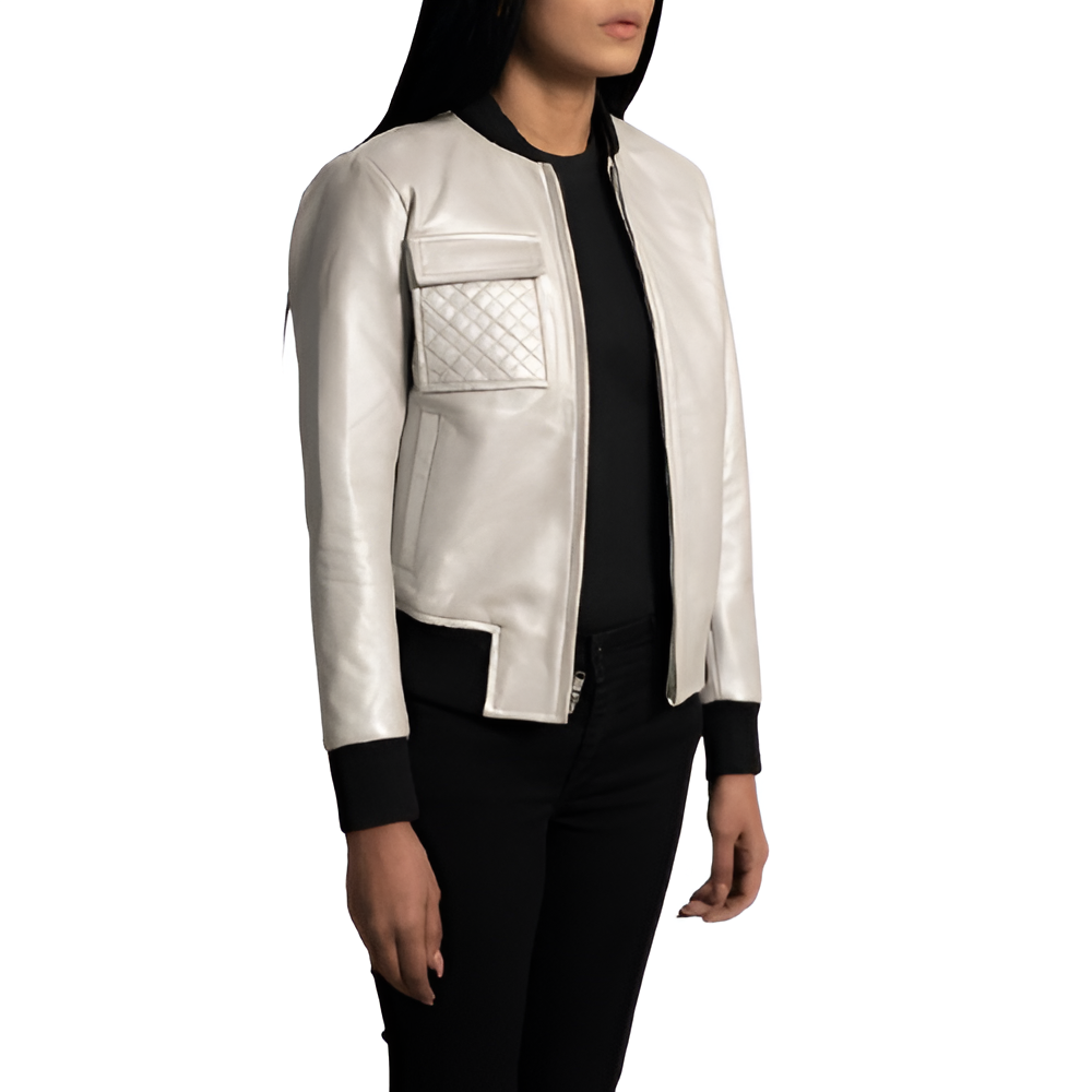 Women's Quilted Pocket Bomber Jacket
