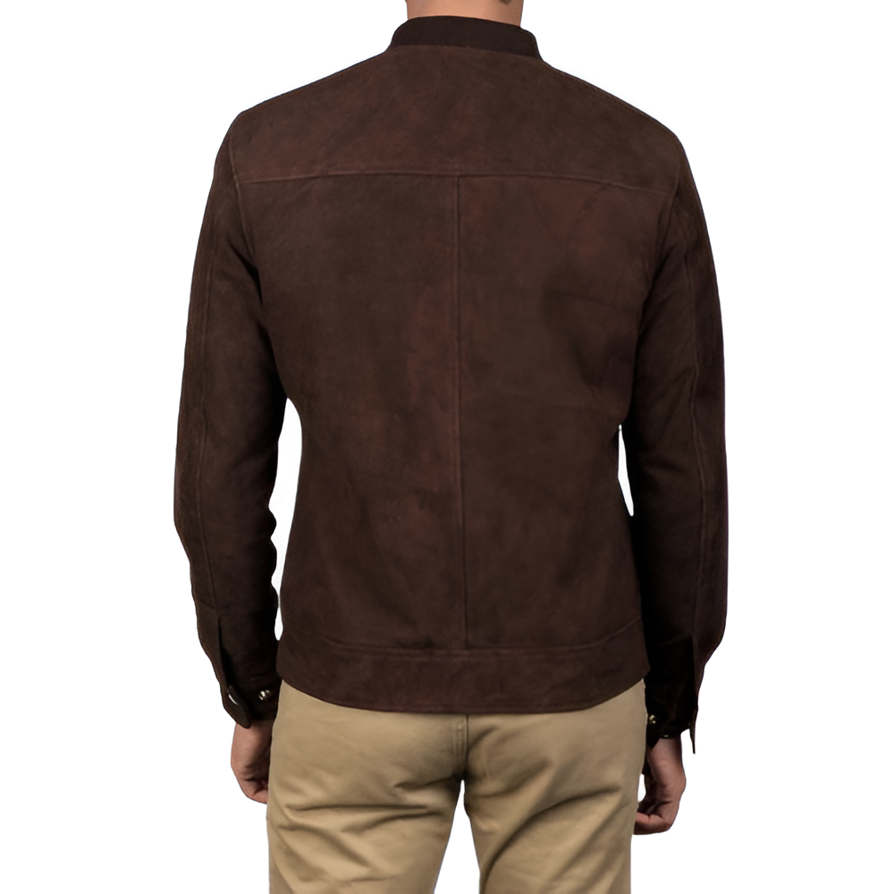 Blain Mocha Suede Bomber Jacket