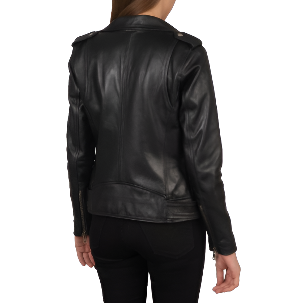 Classic Black Biker Leather Jacket