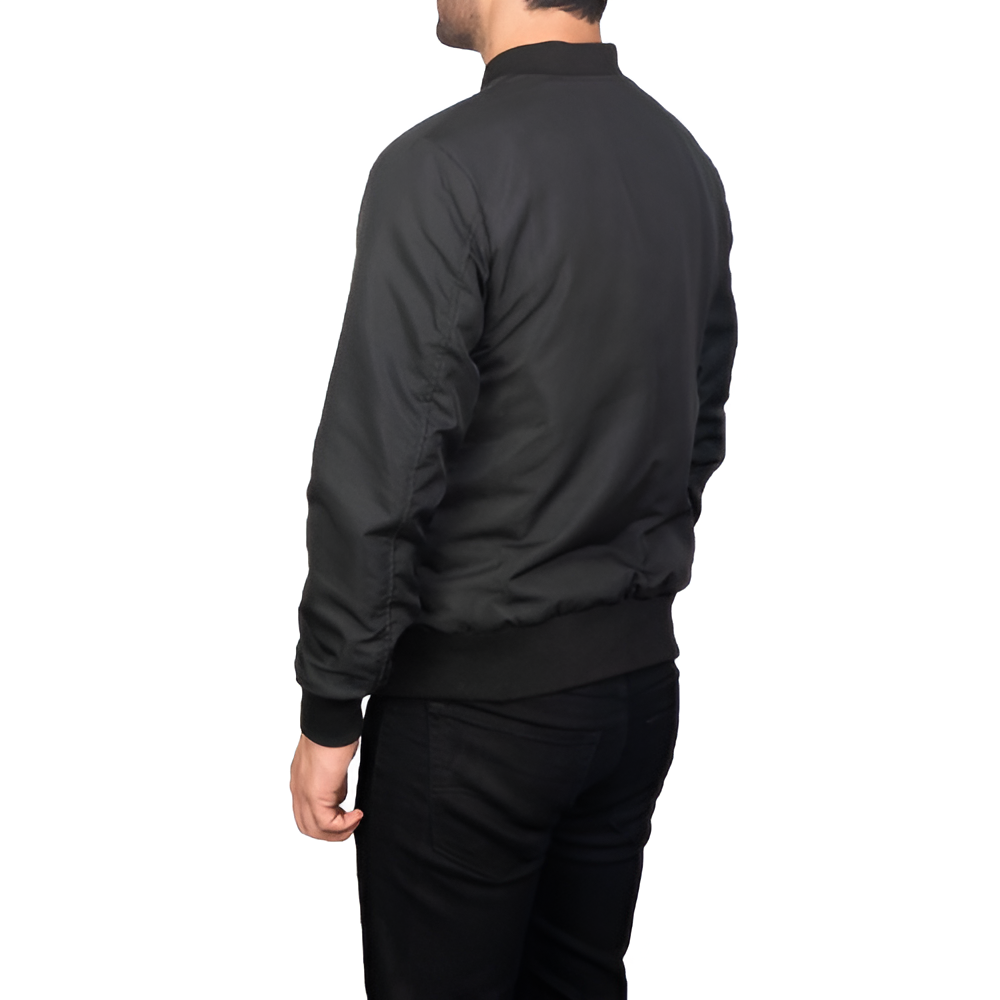 Men's Classic Black Bomber Jacket
