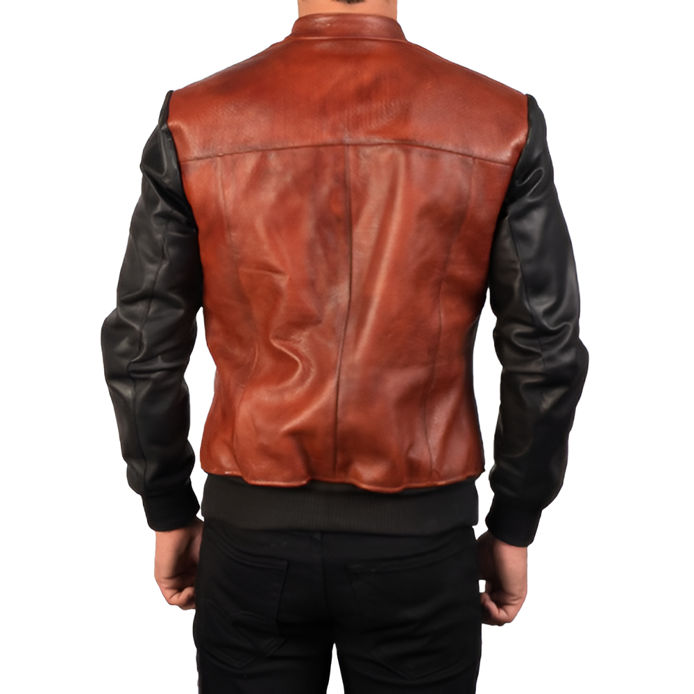 Men's Two-Tone Leather Jacket