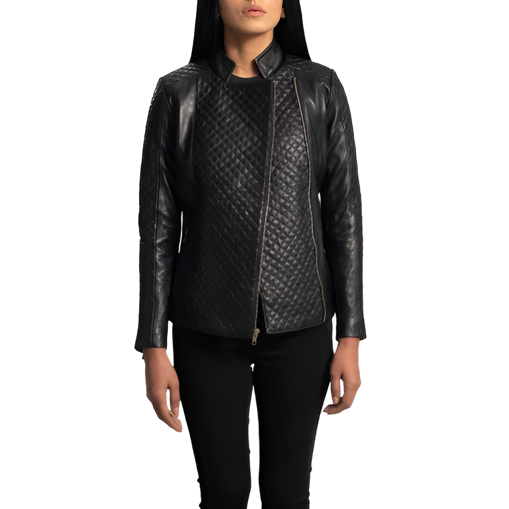 Women's Quilted Leather Jacket