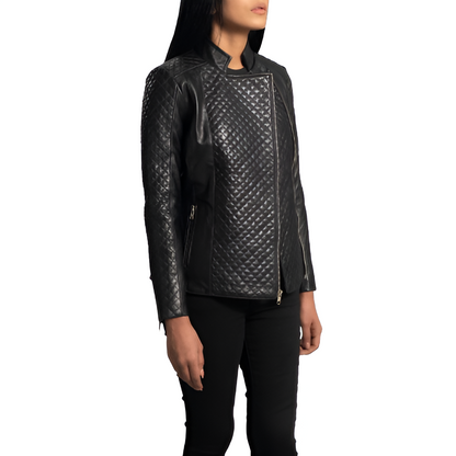 Women's Quilted Leather Jacket