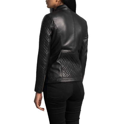 Women's Quilted Leather Jacket