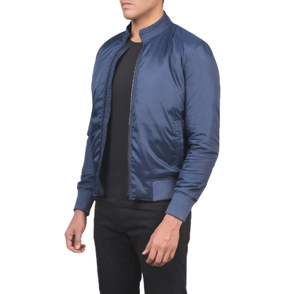 Men's Navy Blue Bomber Jacket