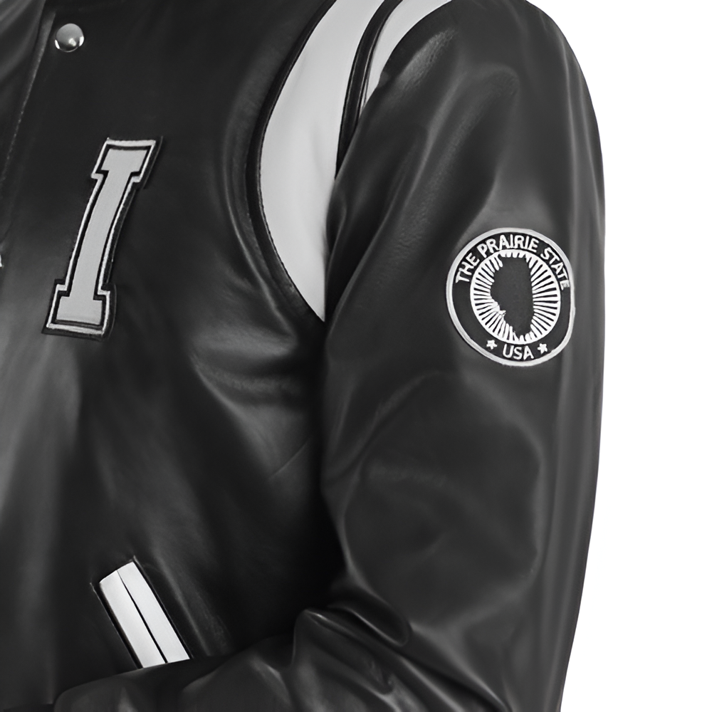 Men's Black Varsity Letterman Jacket