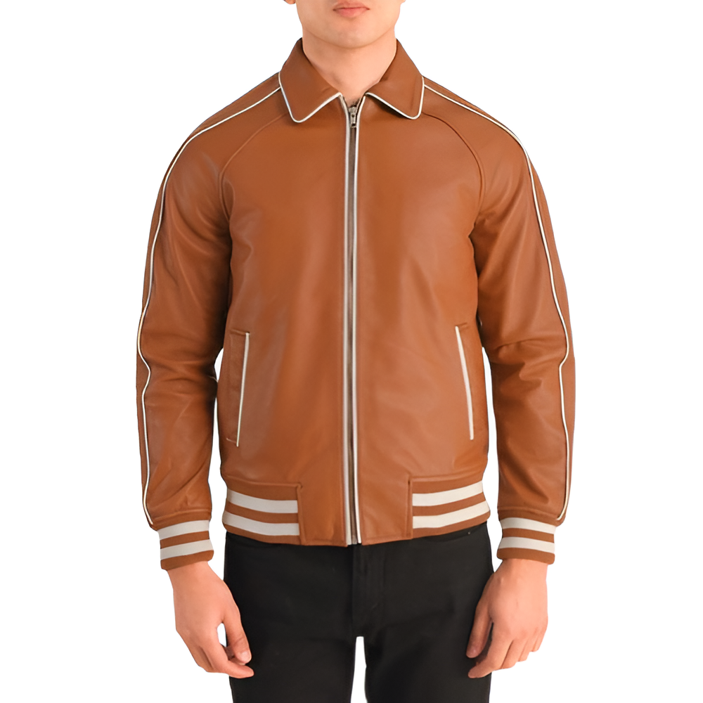 Men's Retro Brown Leather Jacket