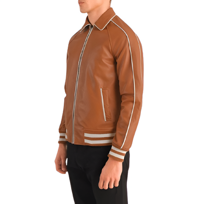 Men's Retro Brown Leather Jacket