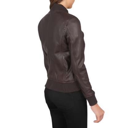 Women's Bomber Leather Jacket